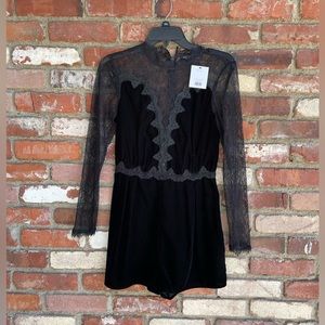 Velvet and lace romper (NEW)